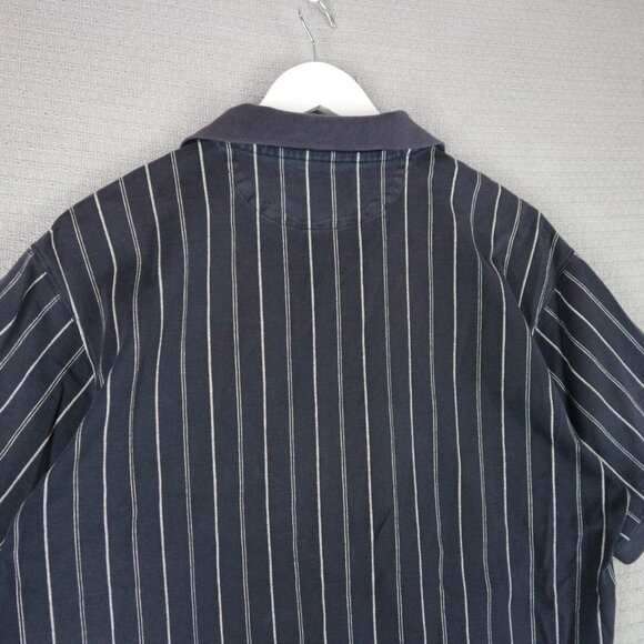Chaps Ralph Lauren Stripe Cotton Button Up Polo Shirt Mens XL - Picture 7 of 7